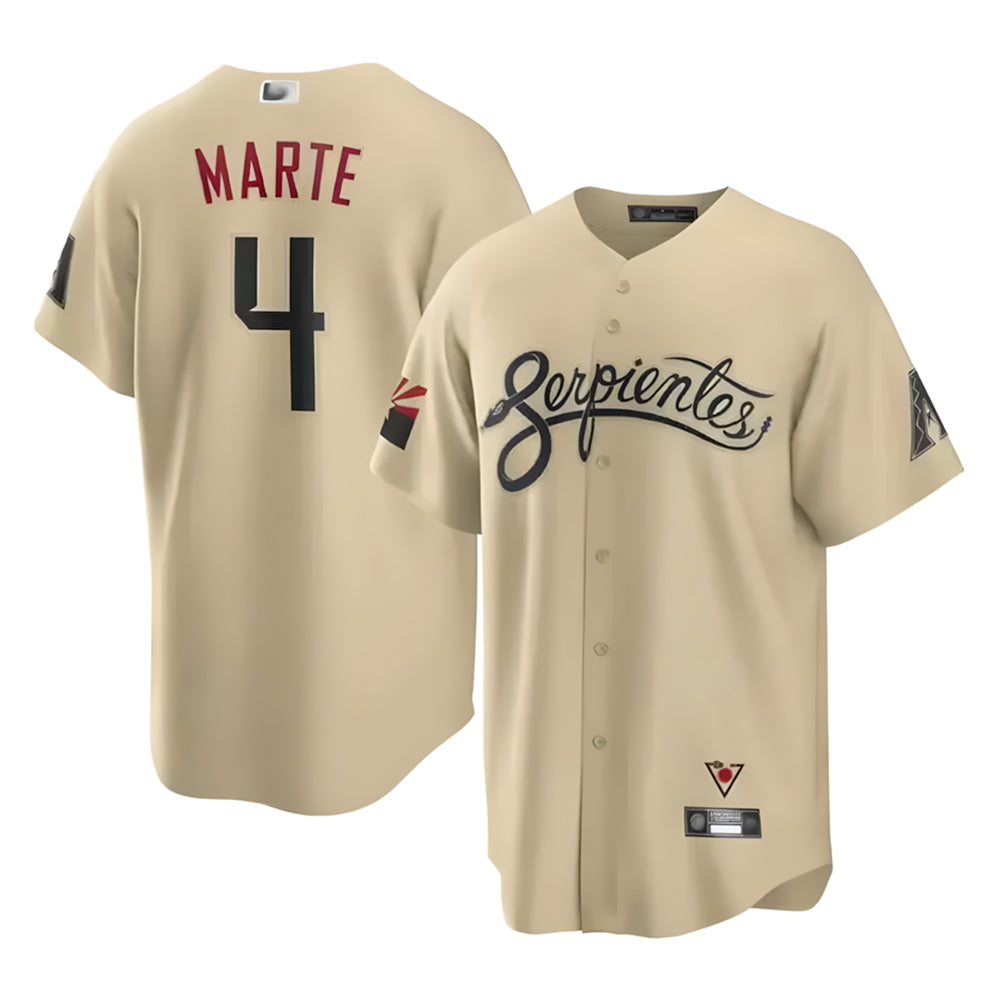 tocy A.Diamondbacks #4 Ketel Marte Player Gold City Connect Stitched Jerseys