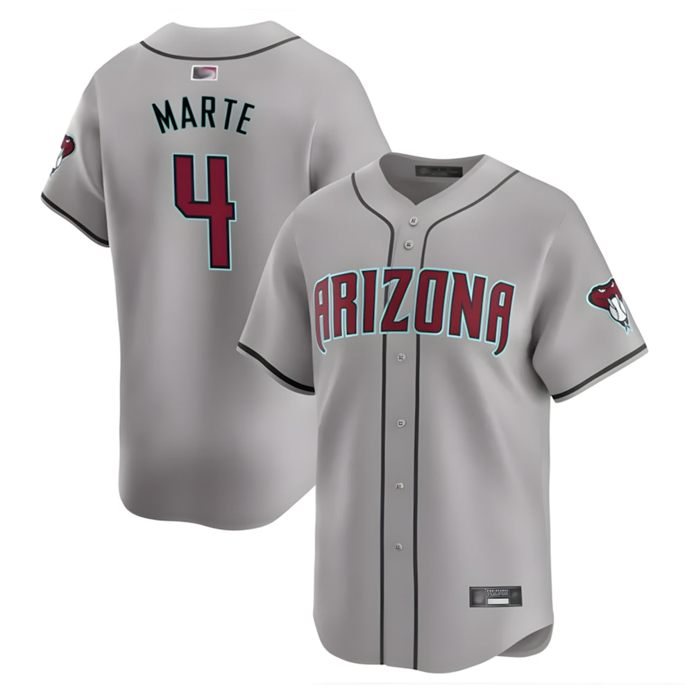 tocy A.Diamondbacks #4 Ketel Marte Player Gray Replica Game Stitched Jerseys