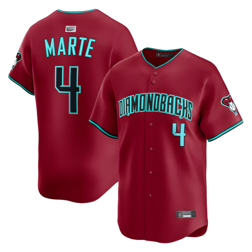 tocy A.Diamondbacks #4 Ketel Marte Player Red Home Limited Stitched Jerseys