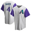 tocy A.Diamondbacks #4 Ketel Marte Player White-Purple Limited Stitched Jerseys