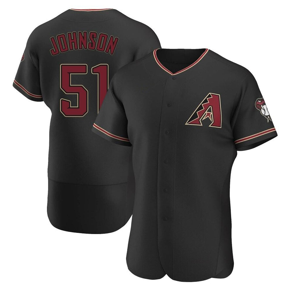 tocy A.Diamondbacks #51 Randy Johnson Player Black Authentic Alternate Stitched Jerseys