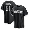 tocy A.Diamondbacks #51 Randy Johnson Player Black White Replica Alternate Stitched Jerseys