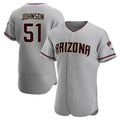tocy A.Diamondbacks #51 Randy Johnson Player Gray Authentic Road Stitched Jerseys