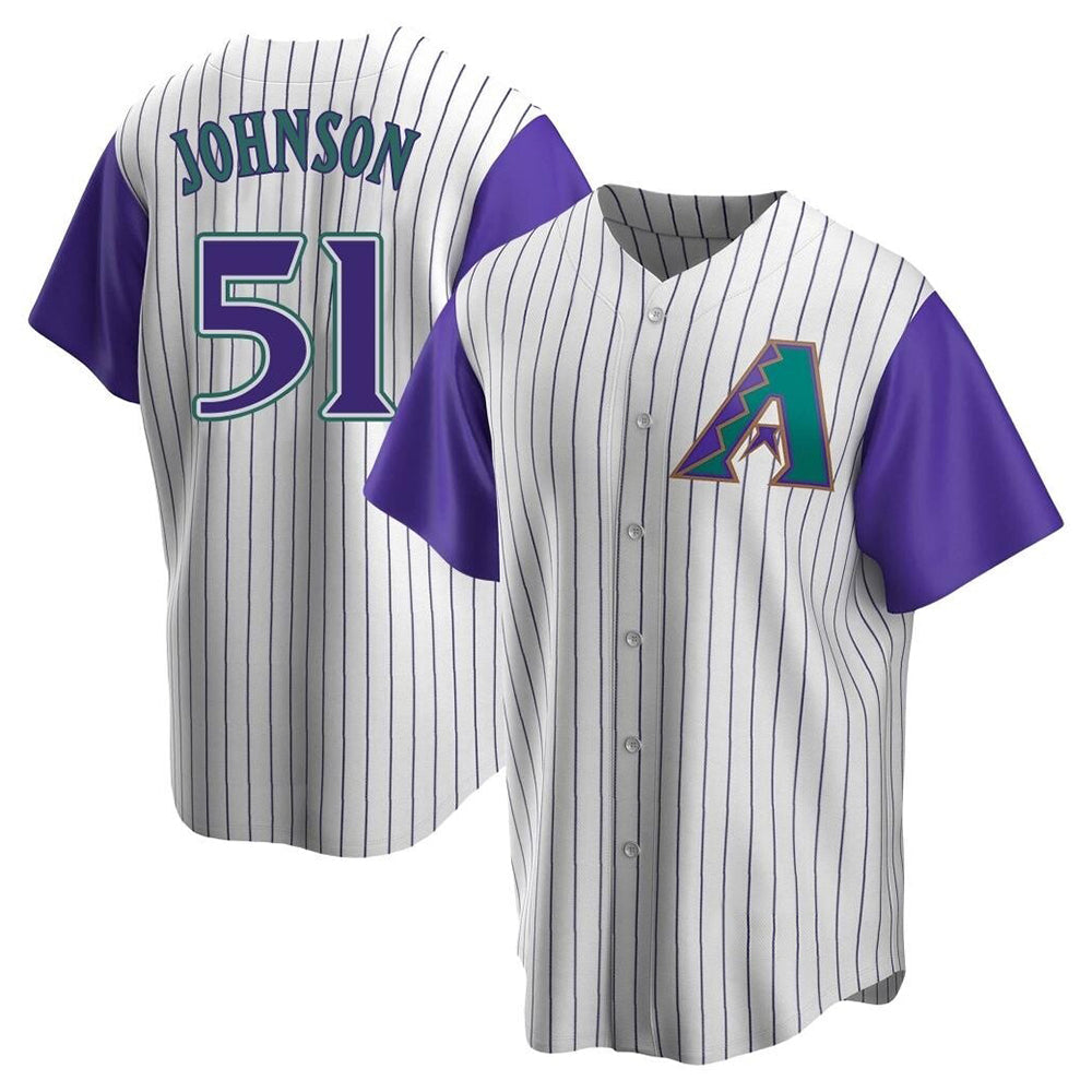 tocy A.Diamondbacks #51 Randy Johnson Purple Replica Alternate Cooperstown Collection Stitched Jerseys