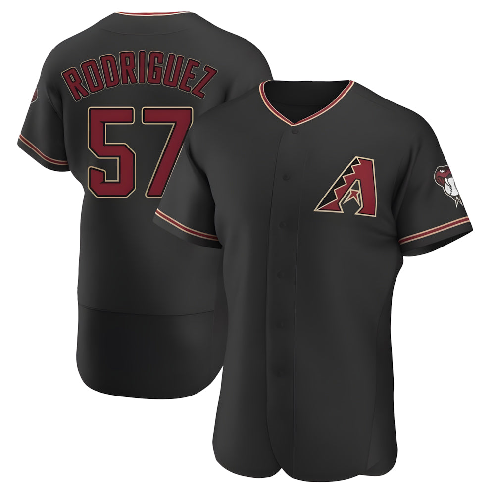 tocy A.Diamondbacks #57 Eduardo Rodriguez Player Black Alternate Stitched Jersey