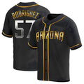 tocy A.Diamondbacks #57 Eduardo Rodriguez Player Black Golden Replica Alternate Stitched Jersey