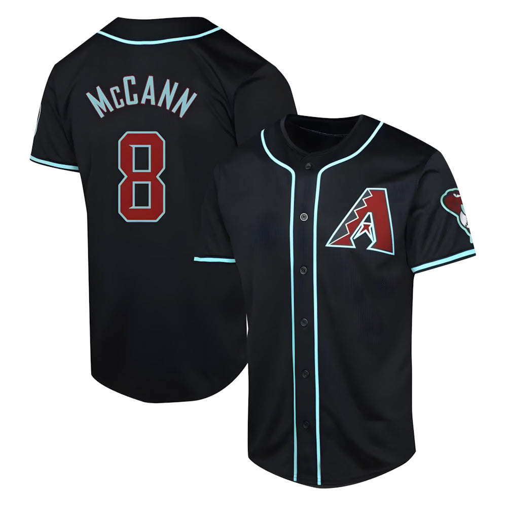 tocy A.Diamondbacks #8 James McCann Player Black Red Limited Alternate Stitched Jersey