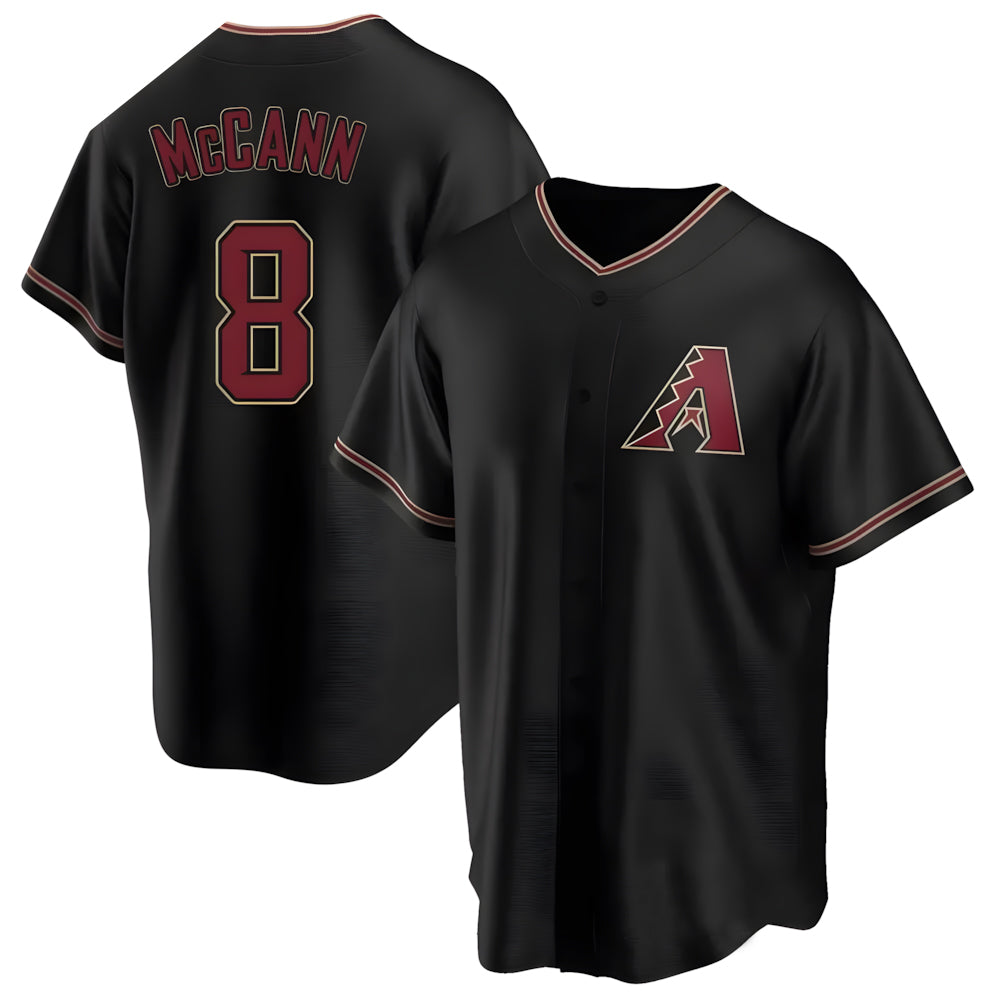 tocy A.Diamondbacks #8 James McCann Player Black Replica Alternate Stitched Jersey