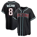 tocy A.Diamondbacks #8 James McCann Player Black Replica Fashion Out Stitched Jersey