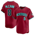 tocy A.Diamondbacks #8 James McCann Player Red Limited Alternate Stitched Jersey
