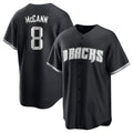 tocy A.Diamondbacks #8 James McCann Player White Replica Black 2026 World Series Stitched Jersey