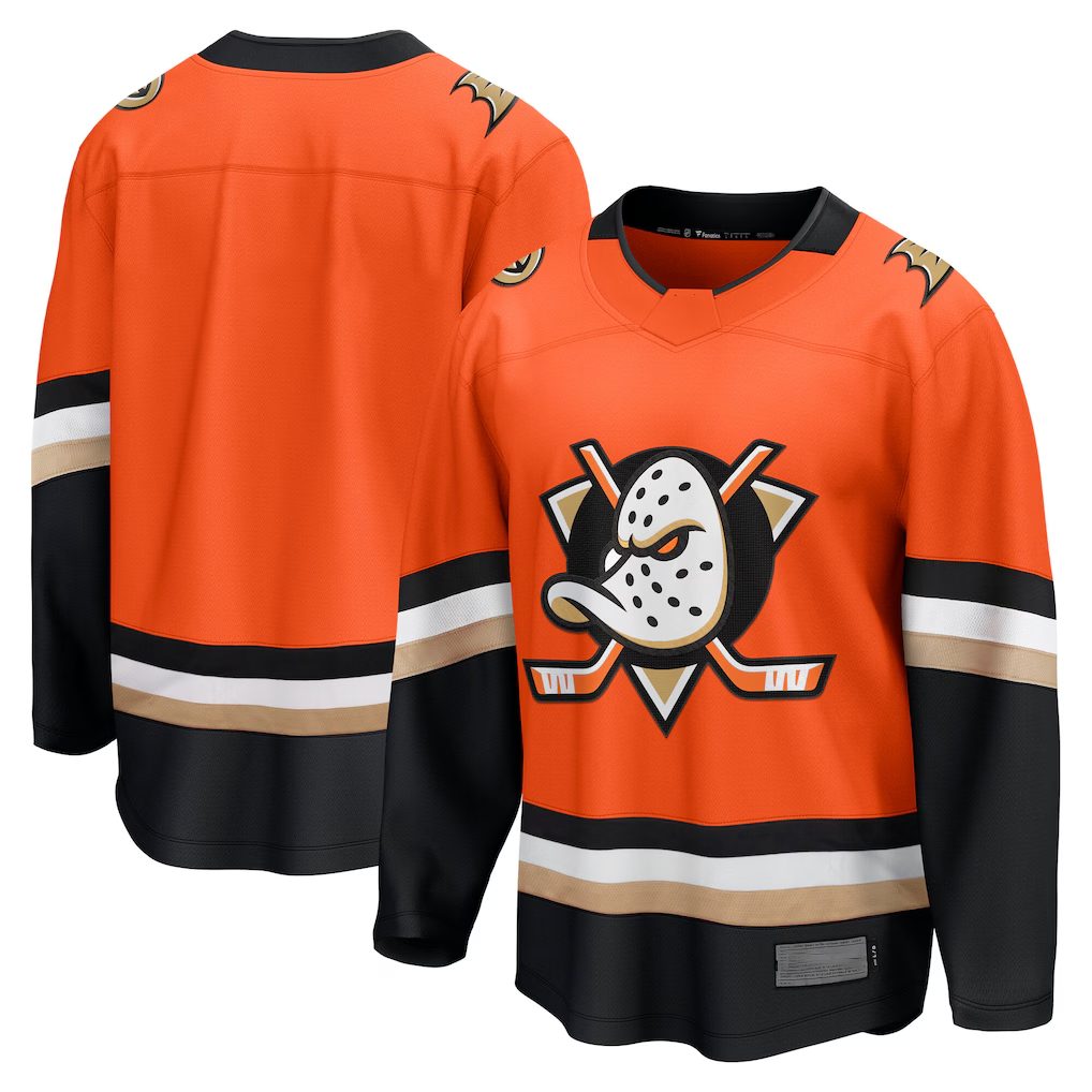 Tocy A.Ducks Orange Home Breakaway Jerseys