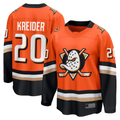 Tocy A.Ducks #20 Chris Kreider Orange Home Breakaway Jerseys