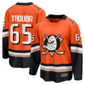 Tocy A.Ducks #65 Jacob Trouba Orange Home Breakaway Player Jerseys