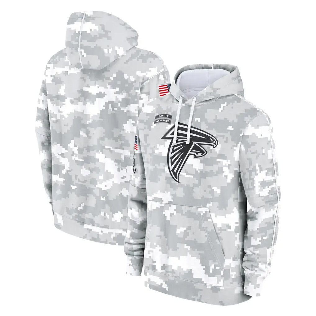 tocy A.Falcons Arctic Camo Salute to Service Limited Hoodie Blank Player Stitched Jerseys