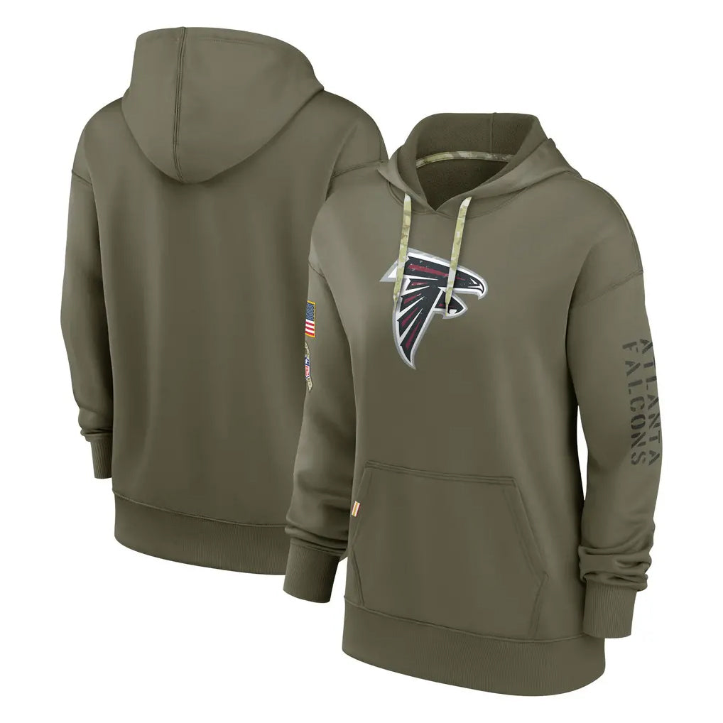 tocy A.Falcons Olive 2025 Salute to Service Pullover Hoodie Blank Player Stitched Jerseys