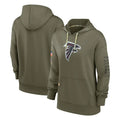 tocy A.Falcons Olive 2025 Salute to Service Pullover Hoodie Blank Player Stitched Jerseys