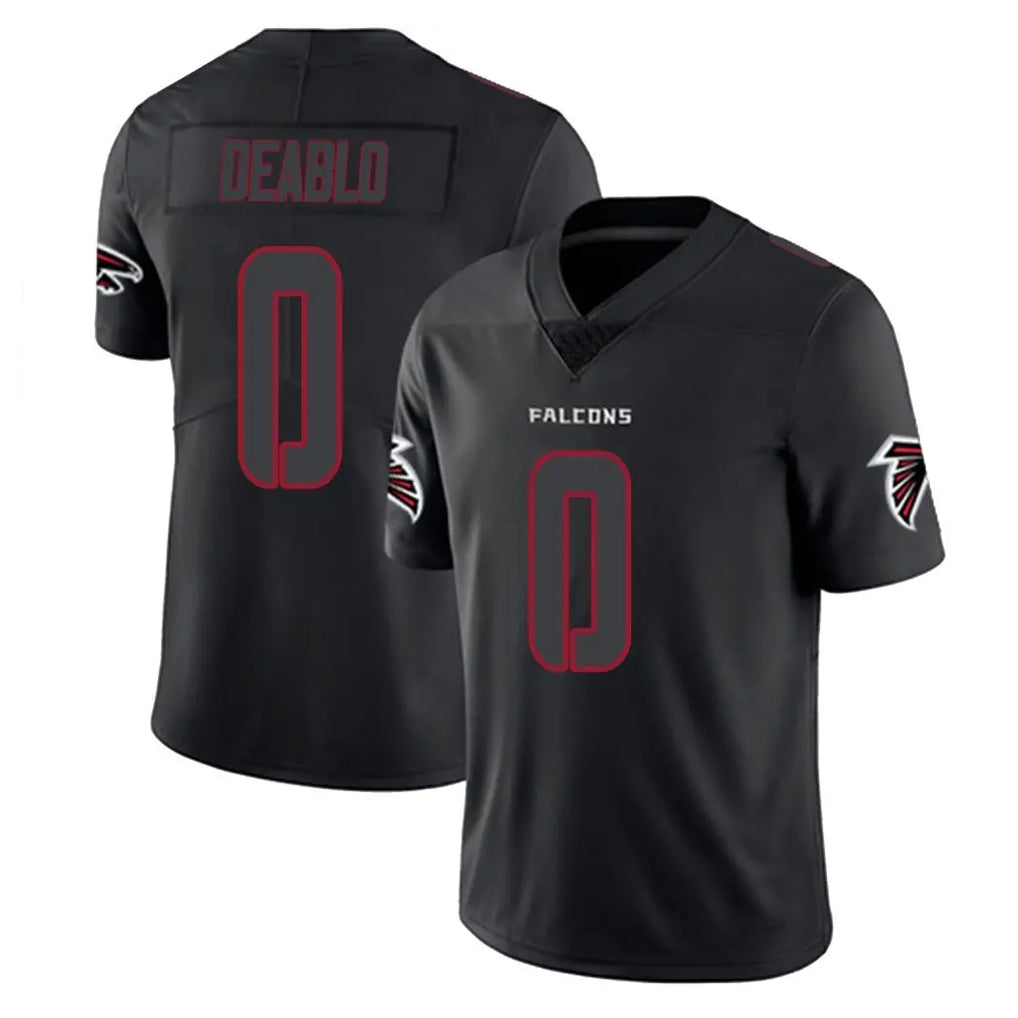 tocy A.Falcons #0 Divine Deablo Player Black Impact Limited Game Stitched Jerseys