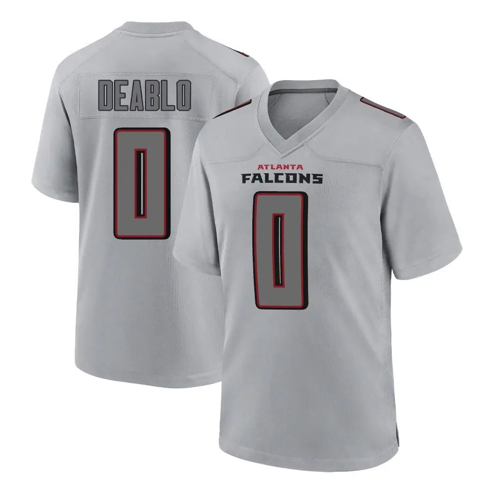 tocy A.Falcons #0 Divine Deablo Player Gray Fashion Home Game Stitched Jerseys