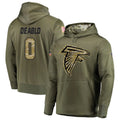 tocy A.Falcons #0 Divine Deablo Player Olive Salute to Service Hoodies Stitched Jerseys
