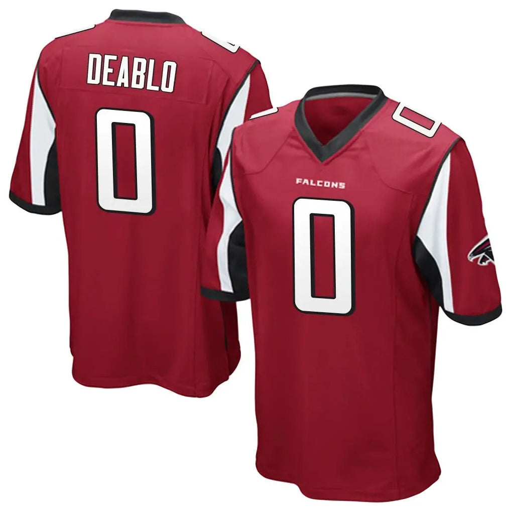 tocy A.Falcons #0 Divine Deablo Player Red Color Vapor Home Game Stitched Jerseys