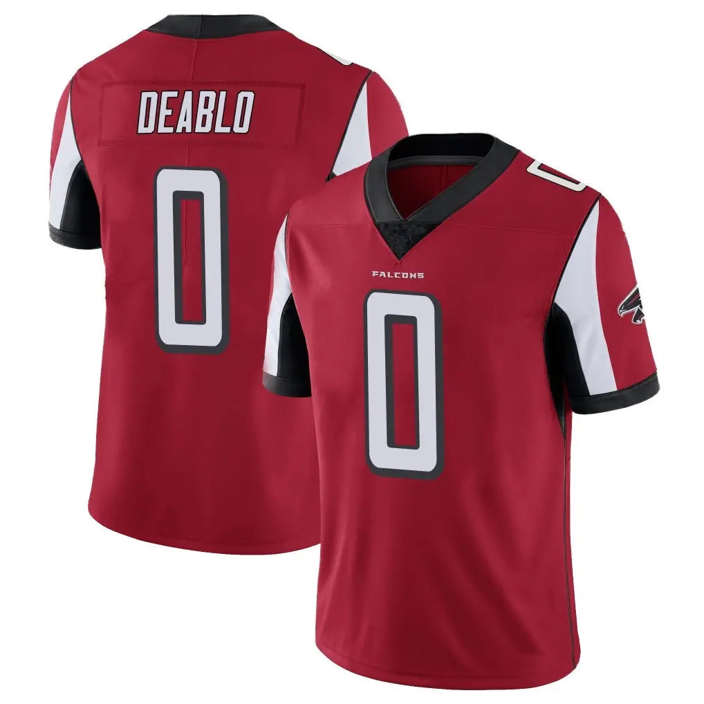 tocy A.Falcons #0 Divine Deablo Player Red Color Vapor Untouchable Limited Home Game Stitched Jerseys