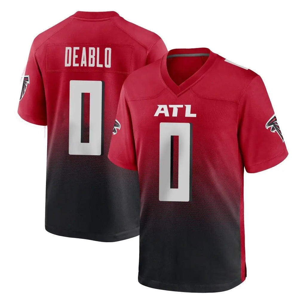 tocy A.Falcons #0 Divine Deablo Player Red Home Game Stitched Jerseys