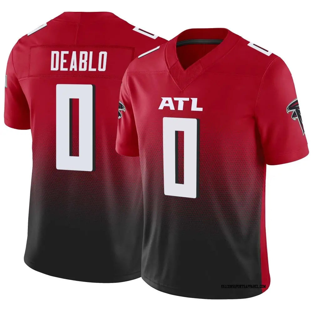 tocy A.Falcons #0 Divine Deablo Player Red Vapor F.U.S.E. Limited Home Game Stitched Jerseys