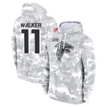 tocy A.Falcons #11 Jalon Walker Player Arctic Camo Salute to Service Limited Hoodie Stitched Jerseys