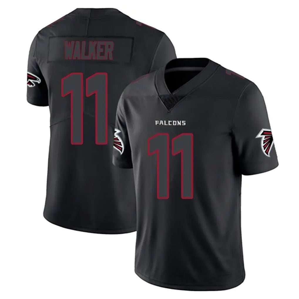 tocy A.Falcons #11 Jalon Walker Player Black Impact Limited Game Stitched Jerseys