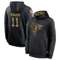 tocy A.Falcons #11 Jalon Walker Player Black Salute to Service Limited Black Hoodie Stitched Jerseys