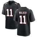 tocy A.Falcons #11 Jalon Walker Player Black Throwback Game Stitched Jerseys
