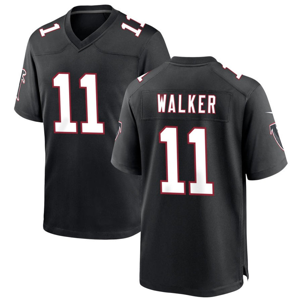 tocy A.Falcons #11 Jalon Walker Player Black Throwback Game Stitched Jerseys