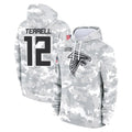 tocy A.Falcons #12 Avieon Terrell Player Arctic Camo Salute to Service Limited Hoodie Stitched Jerseys
