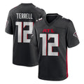 tocy A.Falcons #12 Avieon Terrell Player Black Home Game Stitched Jerseys