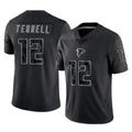 tocy A.Falcons #12 Avieon Terrell Player Black RFLCTV Limited Stitched Jerseys