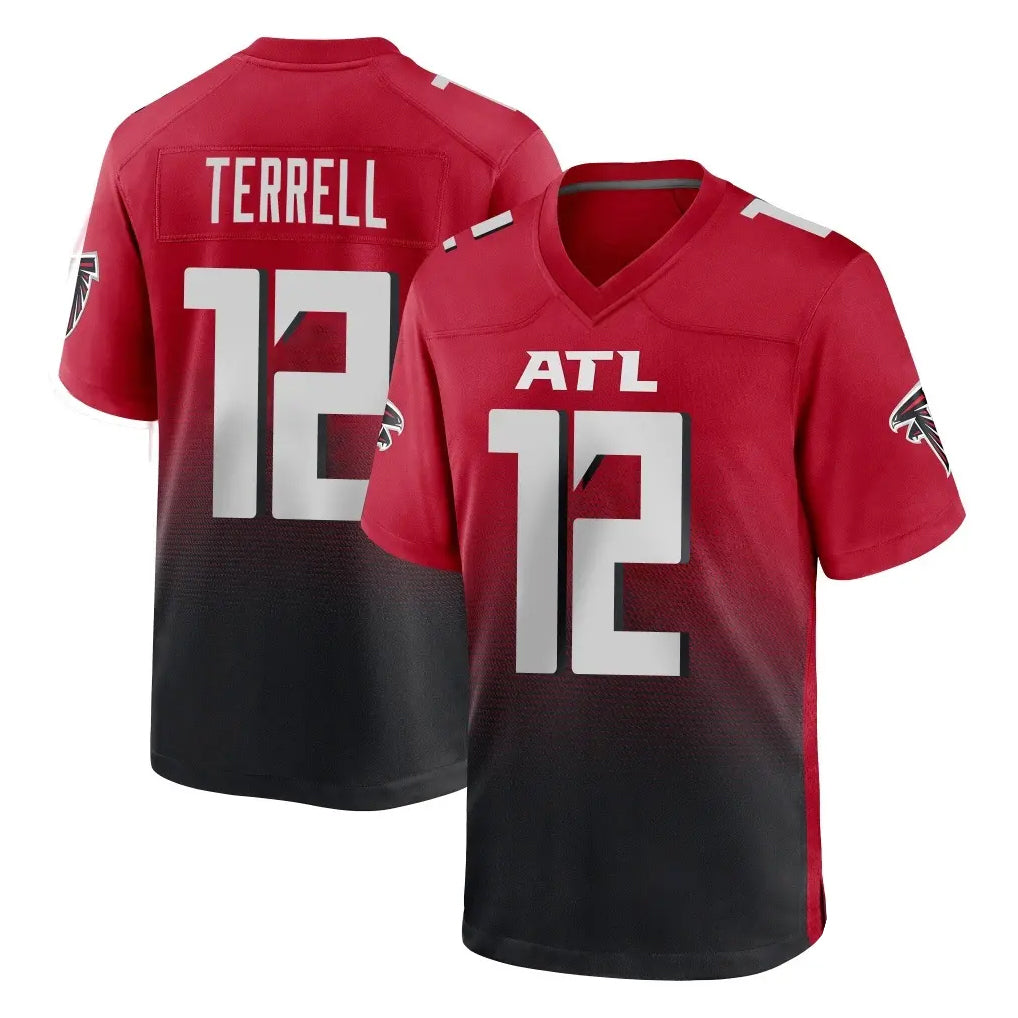 tocy A.Falcons #12 Avieon Terrell Player Red Home Game Stitched Jerseys