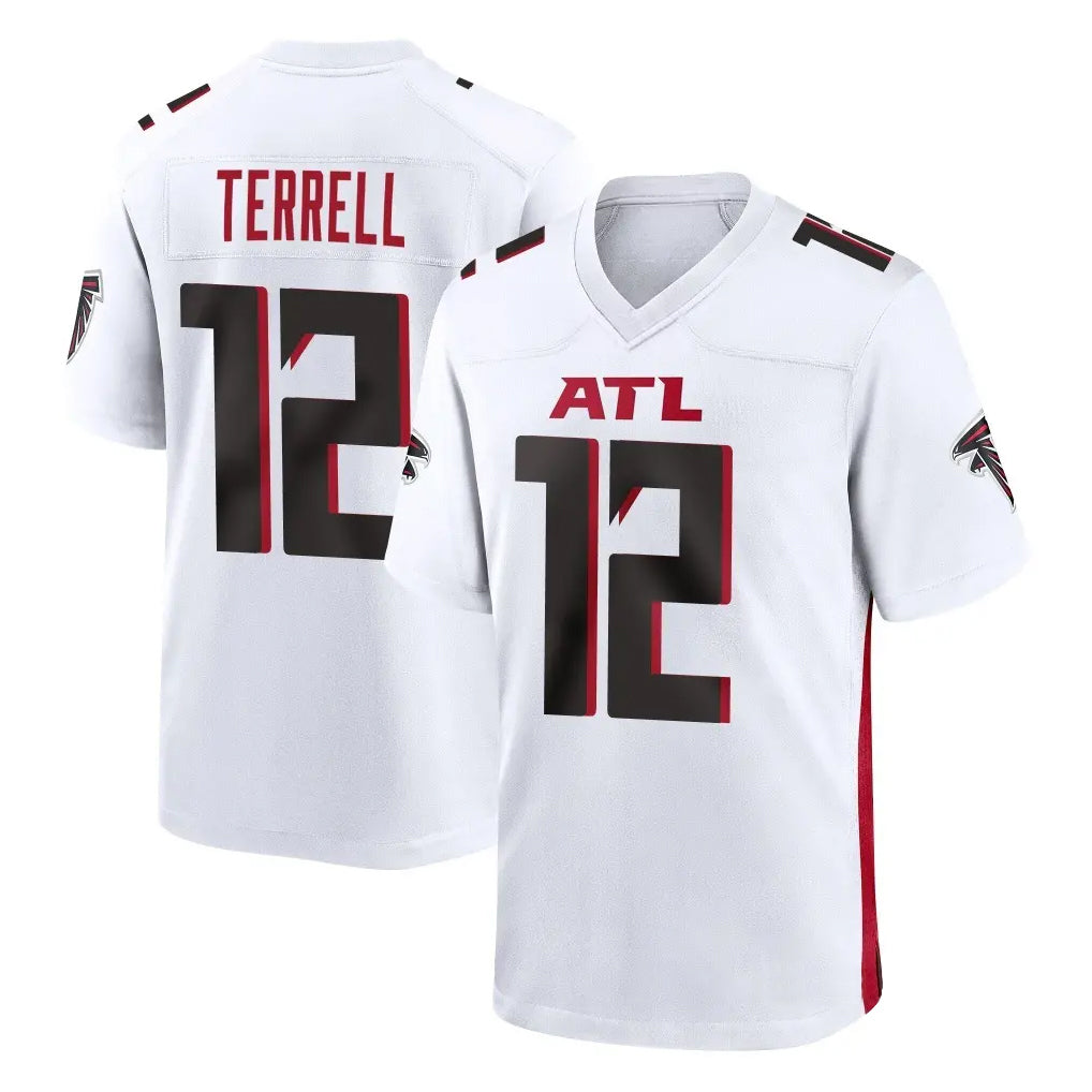 tocy A.Falcons #12 Avieon Terrell Player White Home Game Stitched Jerseys