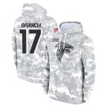 tocy A.Falcons #17 Zachariah Branch Player Arctic Camo Salute to Service Limited Hoodie Stitched Jerseys