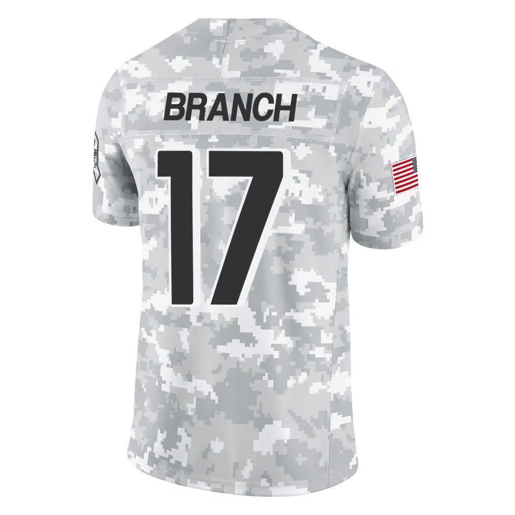 tocy A.Falcons #17 Zachariah Branch Player Arctic Camo Salute to Service Limited Stitched Jerseys