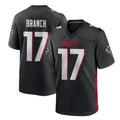 tocy A.Falcons #17 Zachariah Branch Player Black Home Game Stitched Jerseys