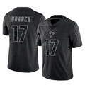 tocy A.Falcons #17 Zachariah Branch Player Black RFLCTV Limited Stitched Jerseys