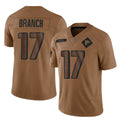 tocy A.Falcons #17 Zachariah Branch Player Brown Salute To Service Limited Stitched Jerseys