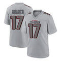 tocy A.Falcons #17 Zachariah Branch Player Gray Fashion Home Game Stitched Jerseys