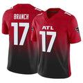 tocy A.Falcons #17 Zachariah Branch Player Red Vapor F.U.S.E. Limited Stitched Jerseys