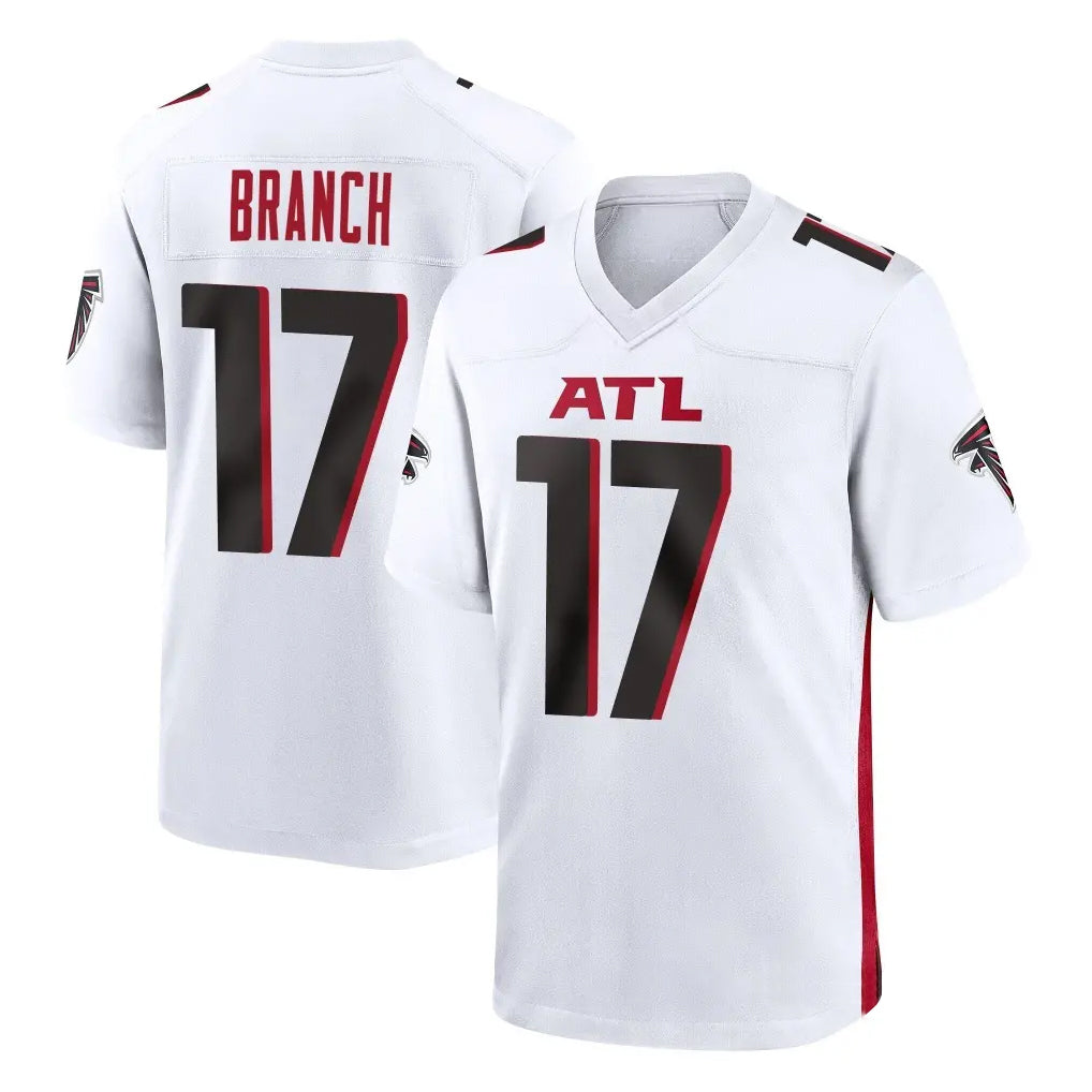 tocy A.Falcons #17 Zachariah Branch Player White Home Game Stitched Jerseys