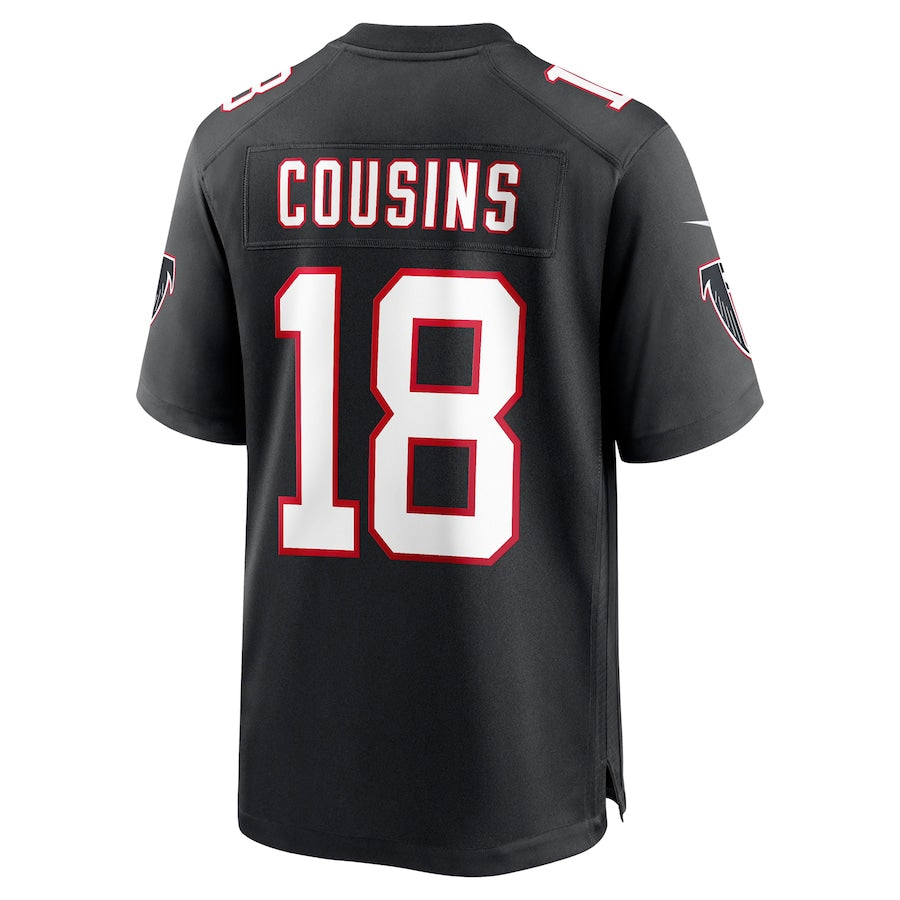 tocy A.Falcons #18 Kirk Cousins Player Black Limited Home Game Stitched Jerseys