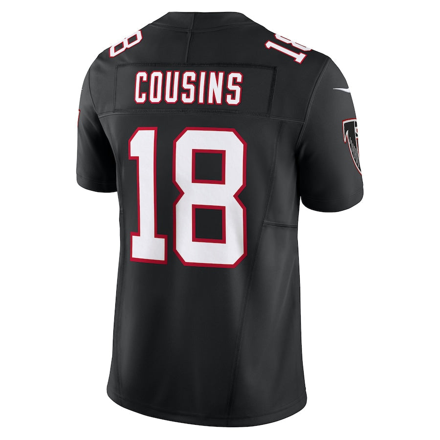 tocy A.Falcons #18 Kirk Cousins Player Black Vapor F.U.S.E. Limited Home Game Stitched Jerseys