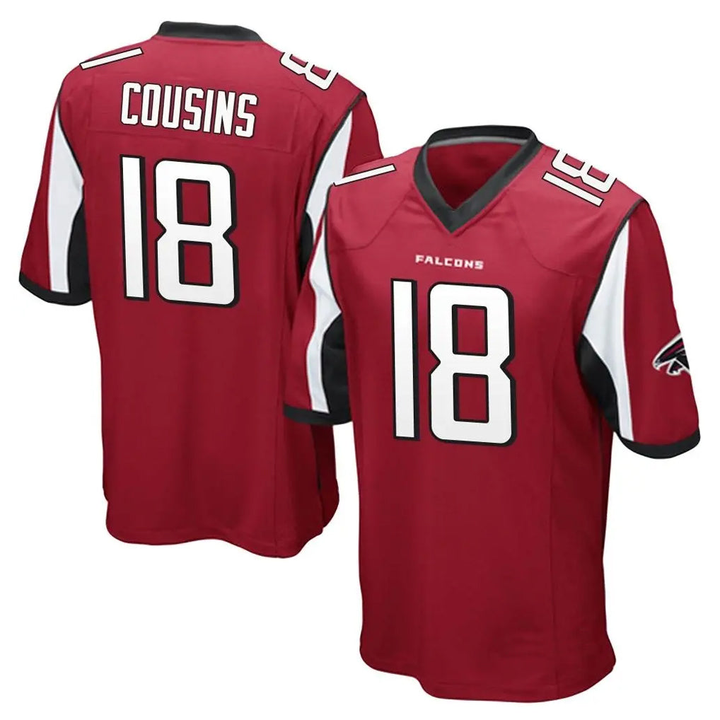 tocy A.Falcons #18 Kirk Cousins Player Red Color Vapor Home Game Stitched Jerseys