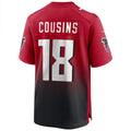 tocy A.Falcons #18 Kirk Cousins Player Red Home Game Stitched Jerseys